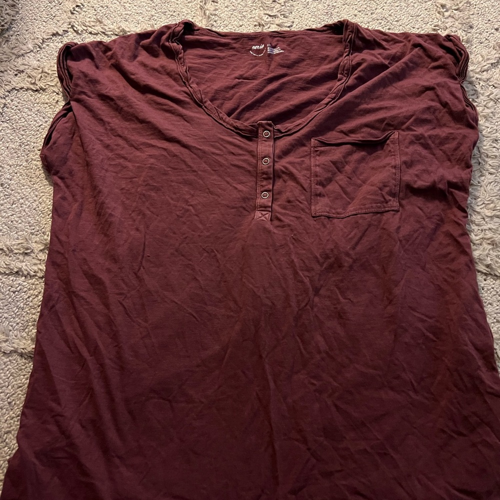 Aerie Maroon Casual Top